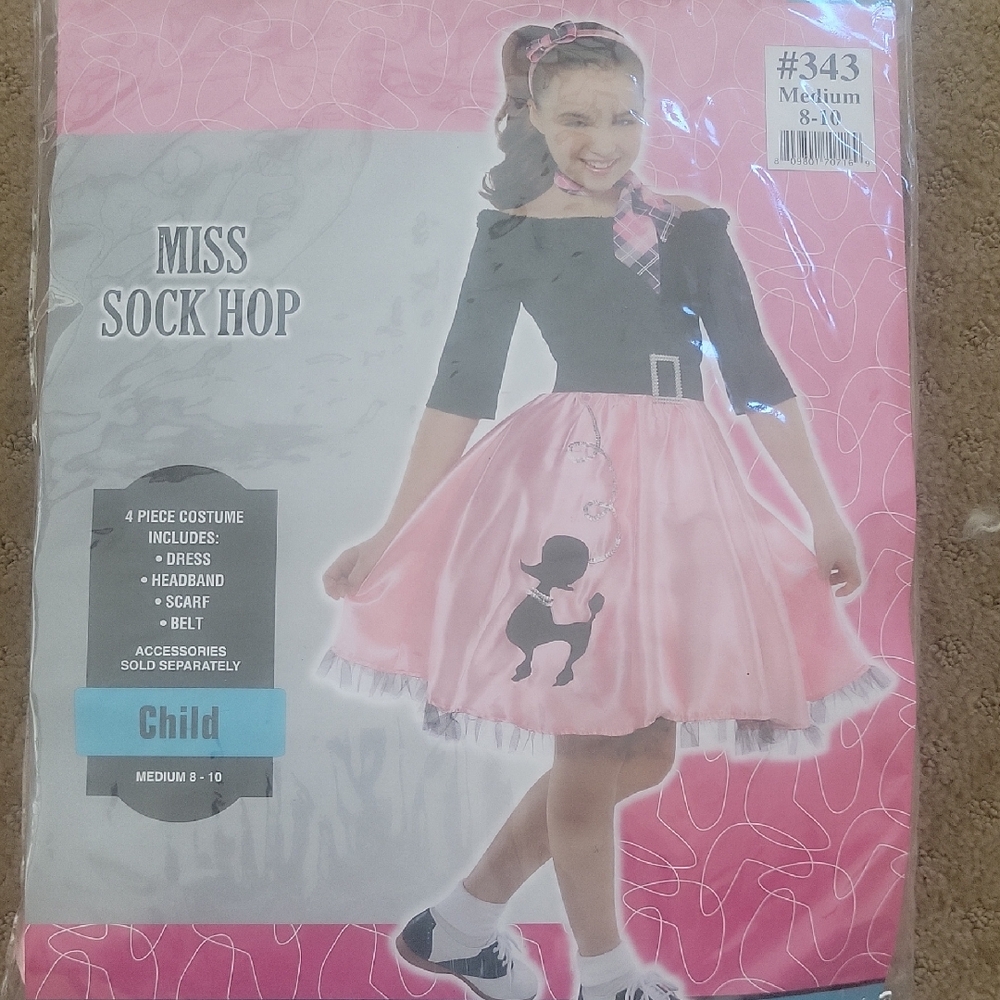 Charming Sock Hop Kids Costume - Pink and Black